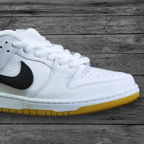 Nike SB Dunk Low Pro Shoes - White/Black-White (BRAND NEW) - Picture 3 of 4
